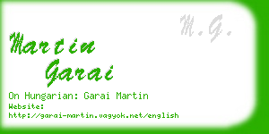 martin garai business card